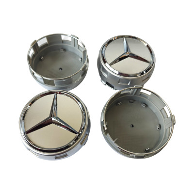 Ковпачки — заглушки в диски Mercedes AMG 75/72 мм срібний, А 000 400 0900