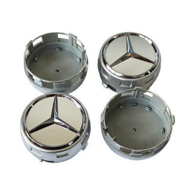 Ковпачки — заглушки в диски Mercedes AMG 75/72 мм срібний, А 000 400 0900