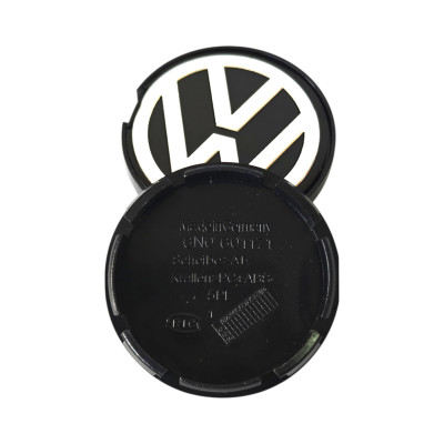 Ковпачки (заглушки) в диски VW (Фольксваген) 56/52 мм Хром чорні 6N0601171