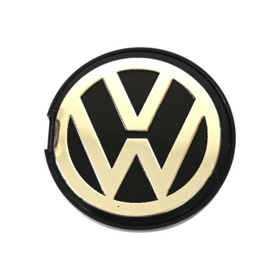 Ковпачки (заглушки) в диски VW (Фольксваген) 56/52 мм Хром чорні 6N0601171
