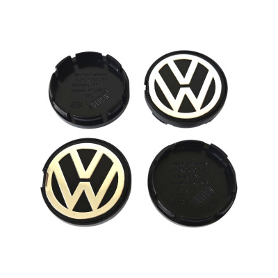 Ковпачки (заглушки) в диски VW (Фольксваген) 56/52 мм Хром чорні 6N0601171