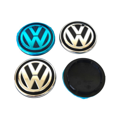 Ковпачки (заглушки) в диски VW (Фольксваген) 66/56 мм Хром чорні 5G0 601171