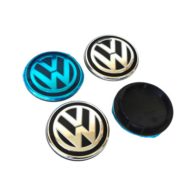 Ковпачки (заглушки) в диски VW (Фольксваген) 66/56 мм Хром чорні 5G0 601171