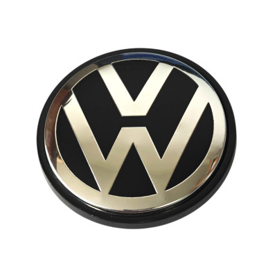 Ковпачки (заглушки) в диски VW (Фольксваген) 76/65 мм Хром чорні 7L6601149
