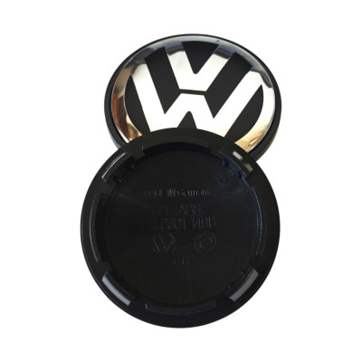 Ковпачки (заглушки) в диски VW (Фольксваген) 70/58 мм Хром чорні 7L6601149B