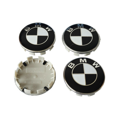 Ковпачки - заглушки в диски BMW чорні 68\65 мм 36136783536