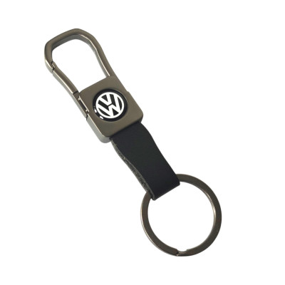 Брелок Volkswagen з карабіном, брелок металевий Volkswagen