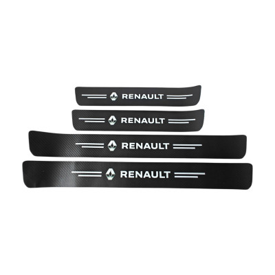 Захисна плівка накладка на пороги для Renault - Чорний Карбон 4 шт