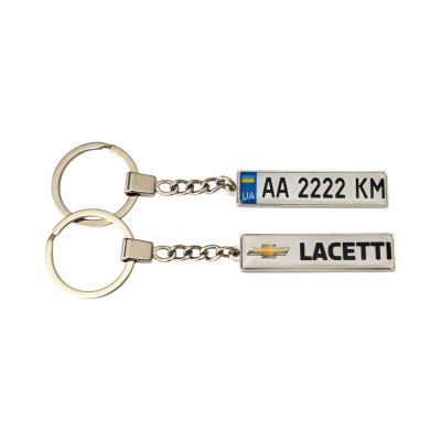 Брелок номер Chevrolet lacetti (двосторонній premium chrome)